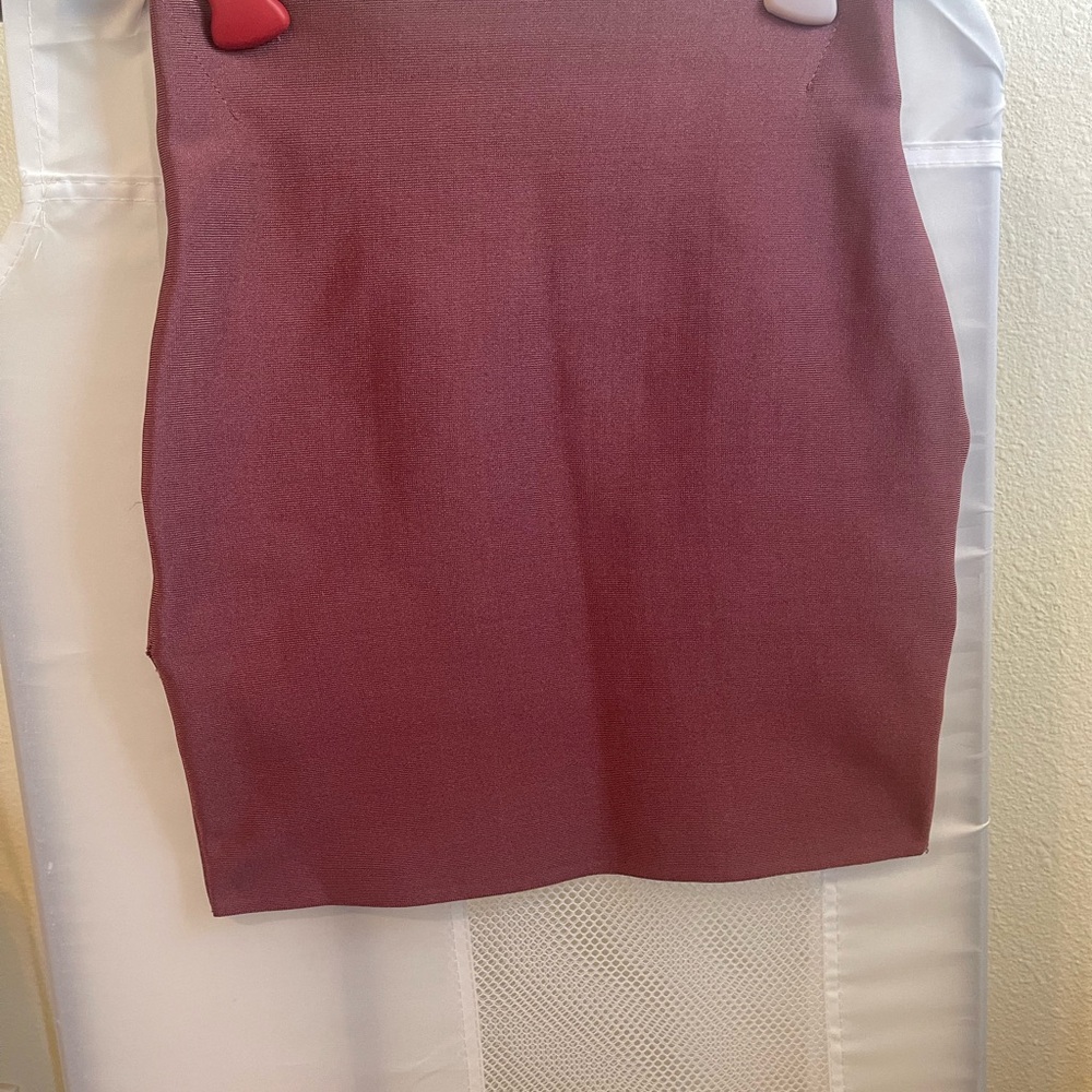 Elegant Burgundy Bodycon Women's Skirt